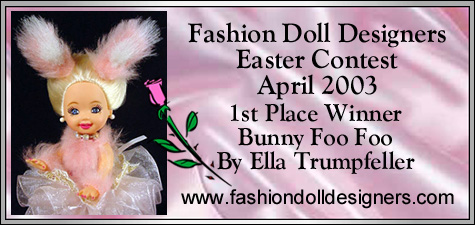 Winner in the Fashion Doll Designer Easter Contest